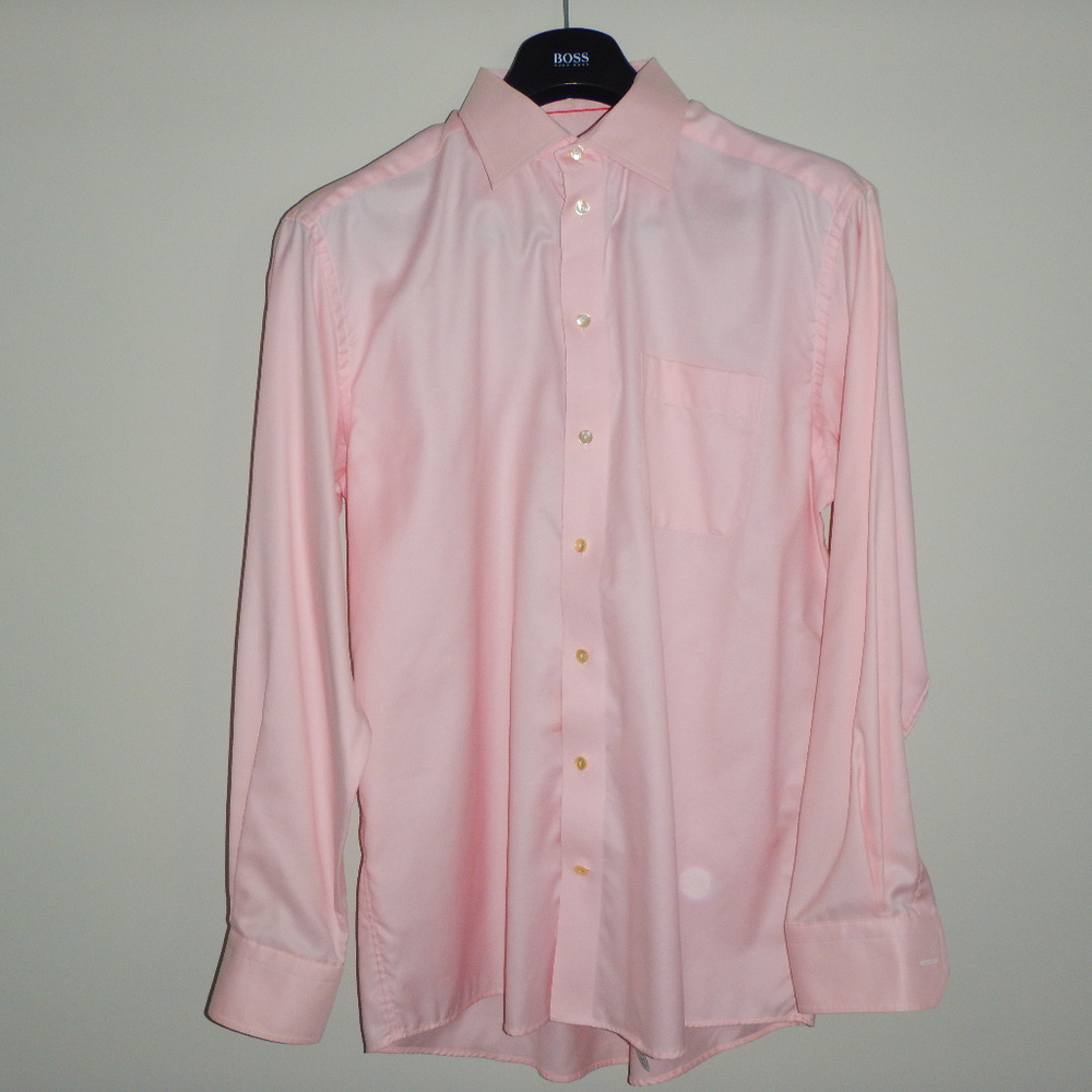 Light pink Eton wrinkle-resistant dress shirt